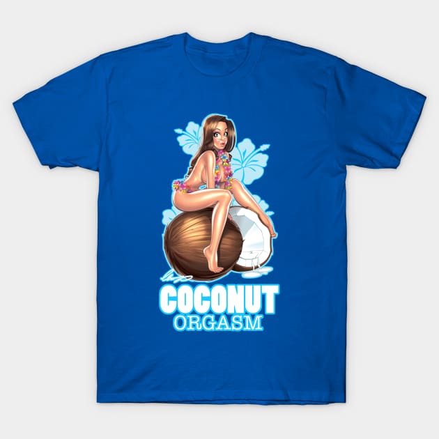 Coconut pinup Girl T-Shirt by Eliaschatzoudis